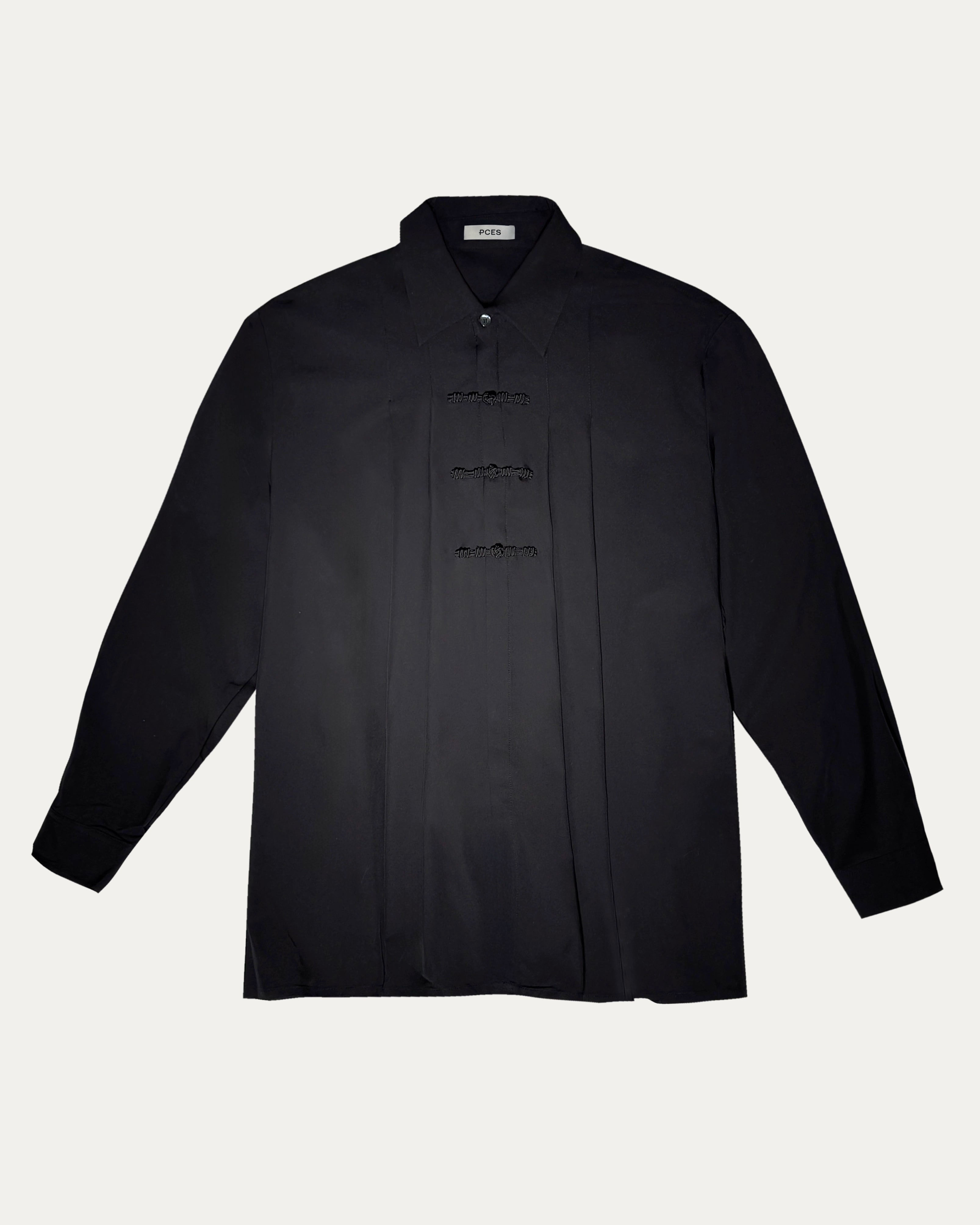 04 Skull Pleated Shirt