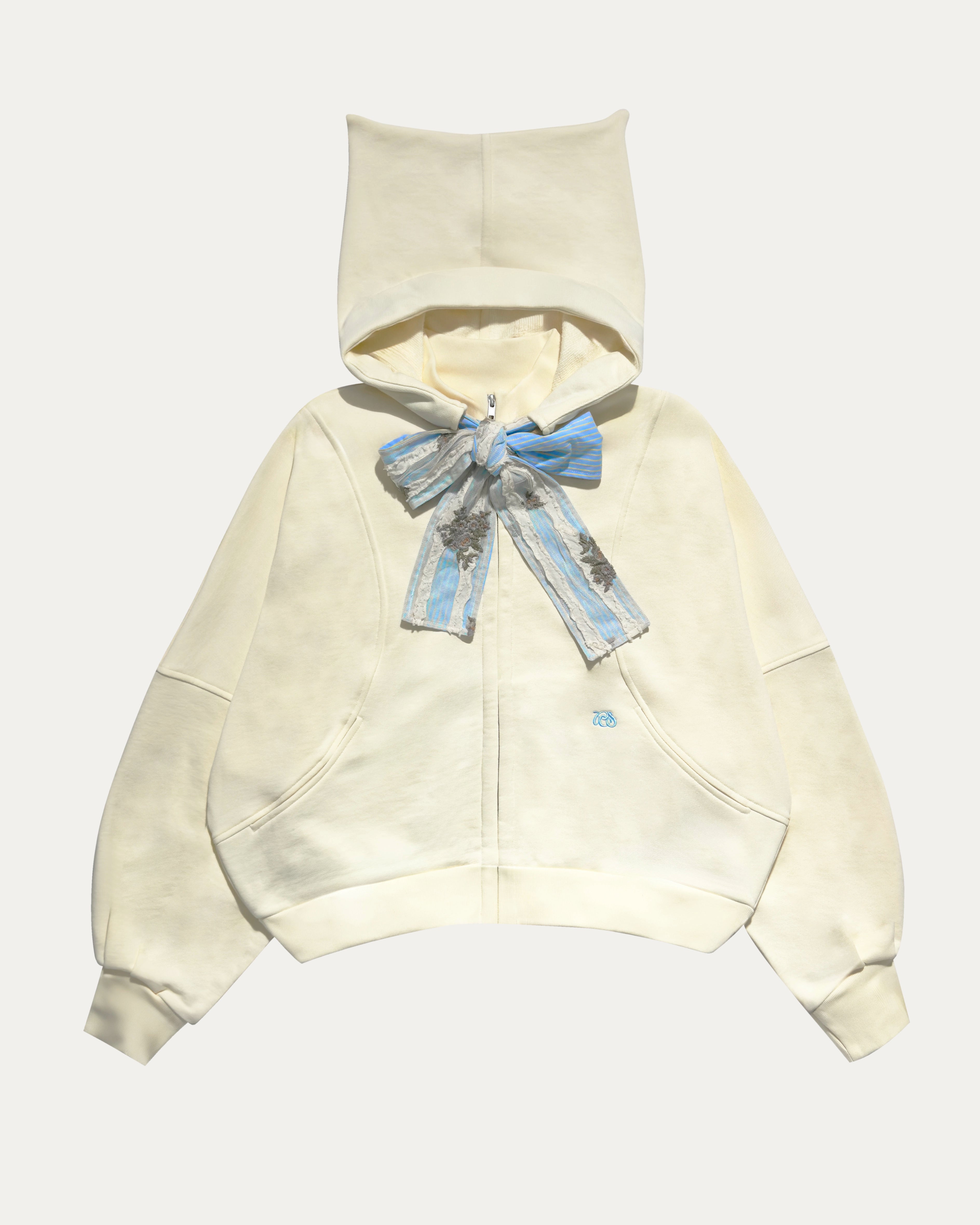 05 Cropped Cat Hoodie Jacket Yellow