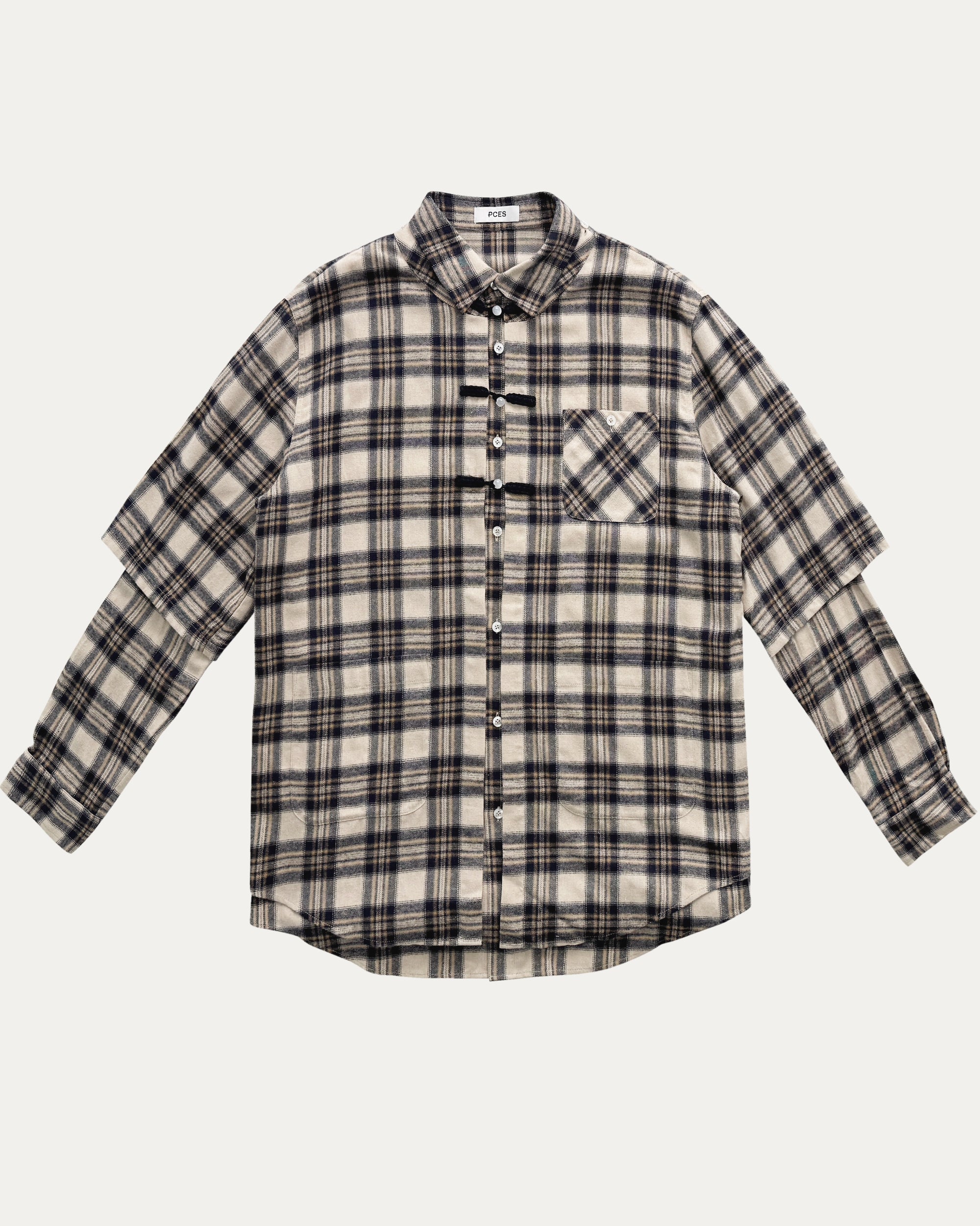 04 Two Layers Plaid Shirt