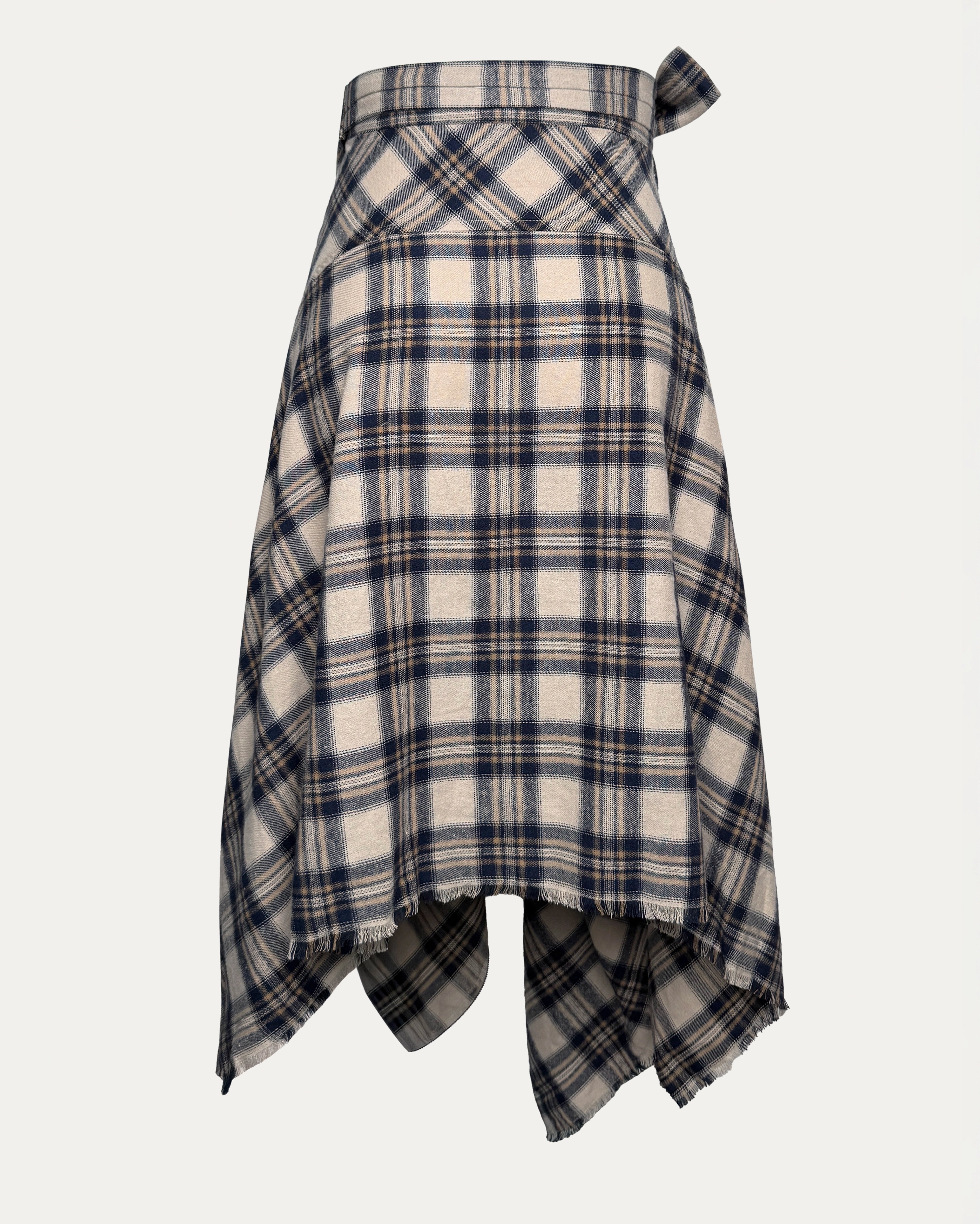 04 Necktie Wrap Skirt Beige