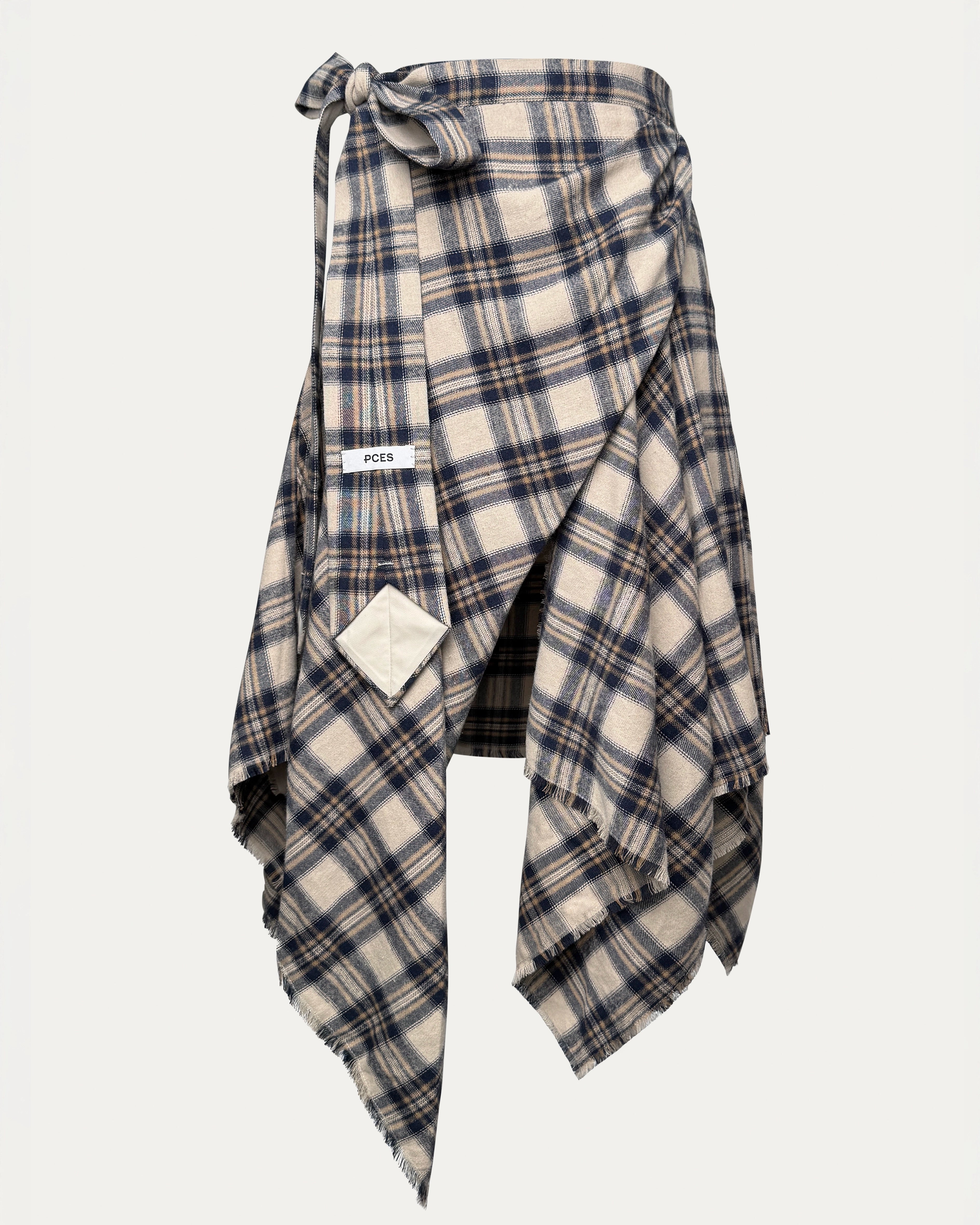 04 Necktie Wrap Skirt Beige