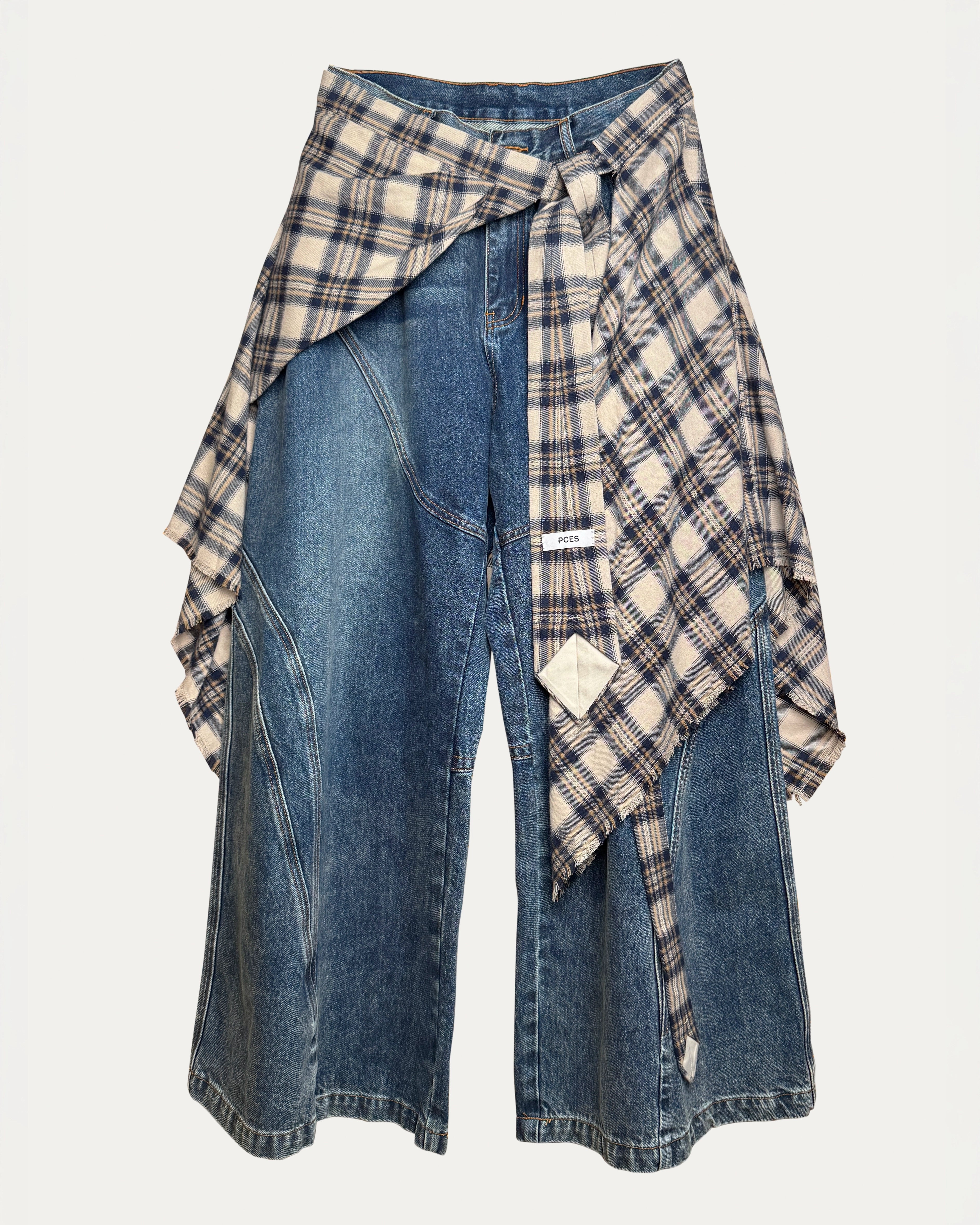 04 Necktie Wrap Skirt Beige