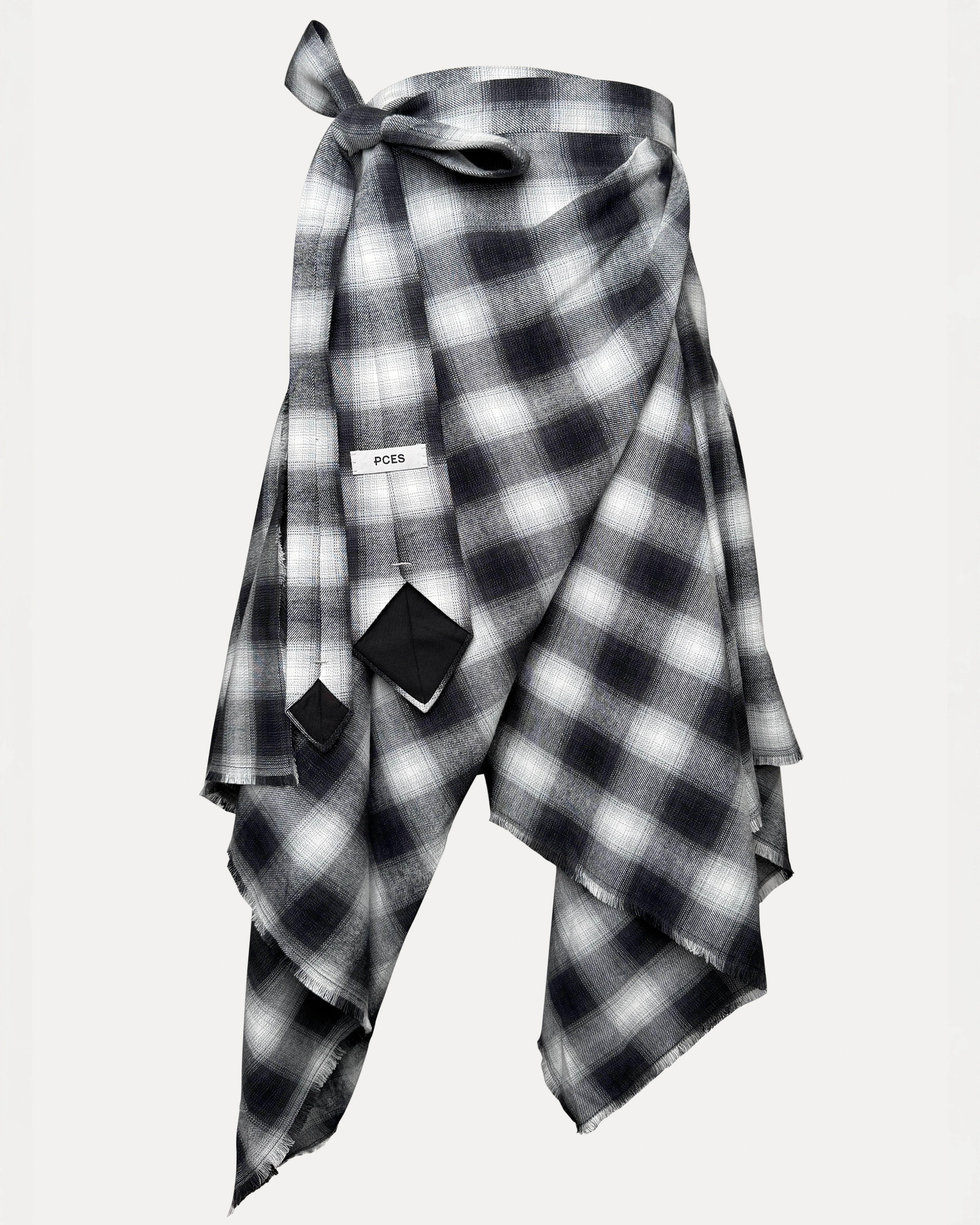 04 Necktie Wrap Skirt Black