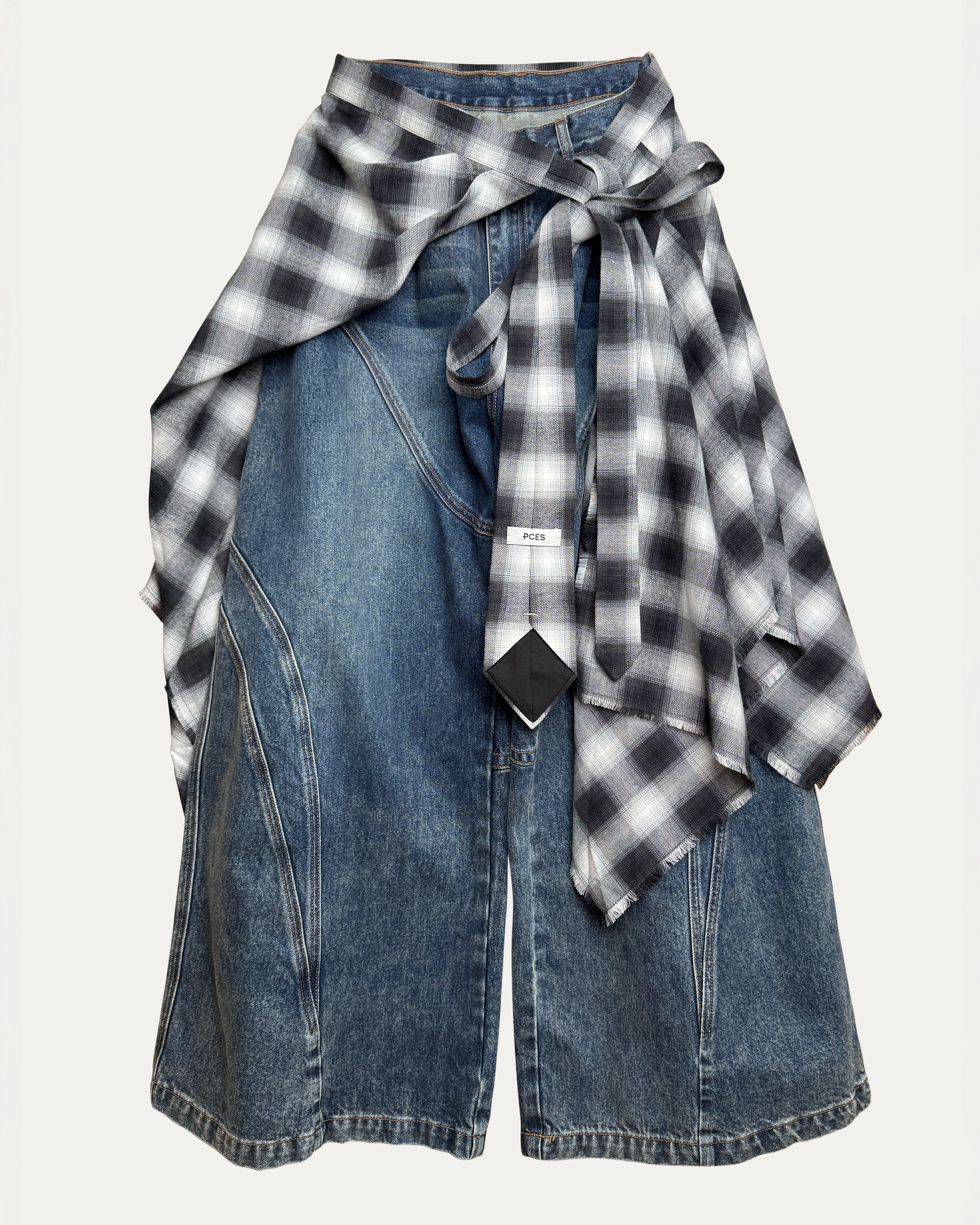 04 Necktie Wrap Skirt Black