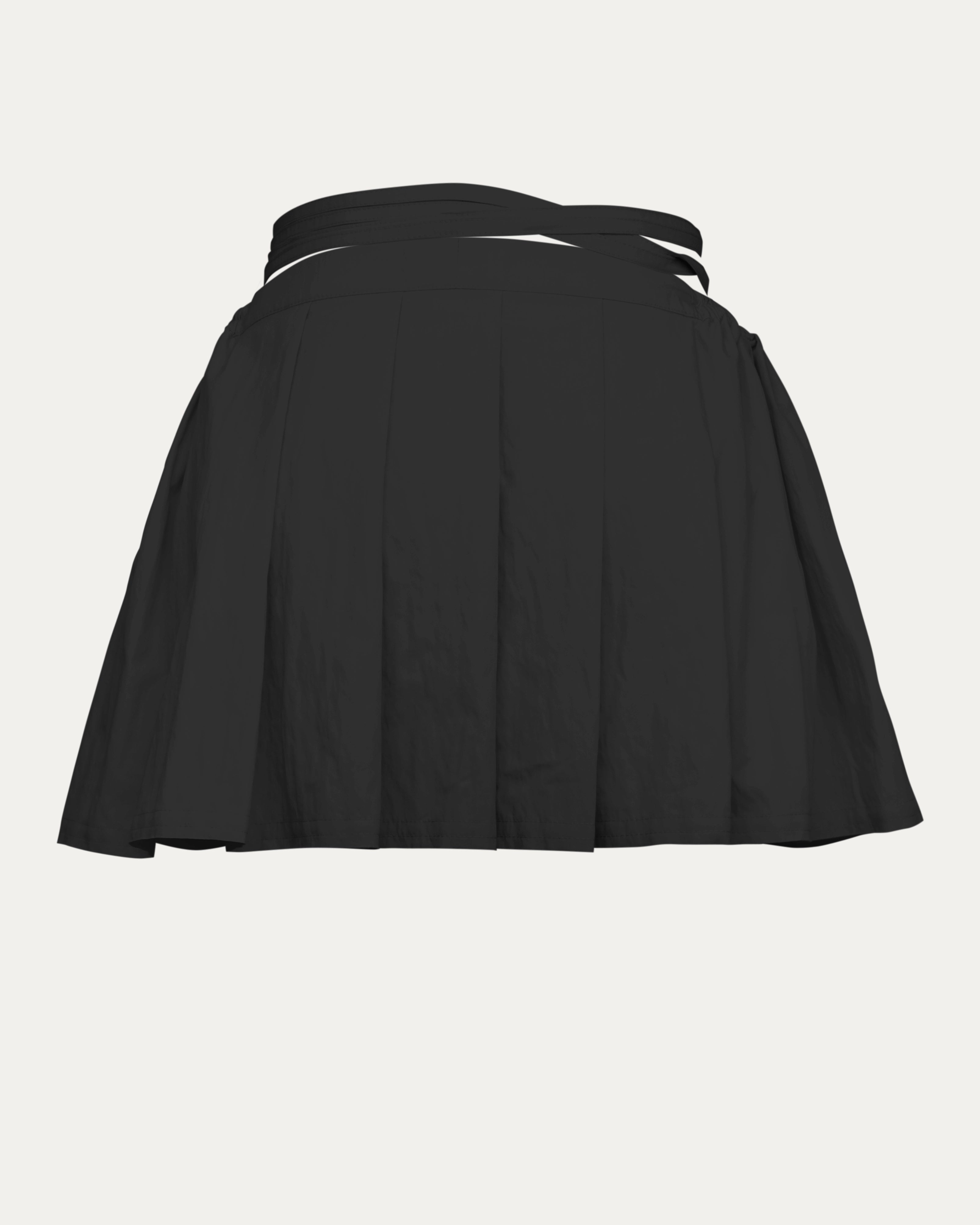 04 Zero Waste Pleated Mini Skirt Black